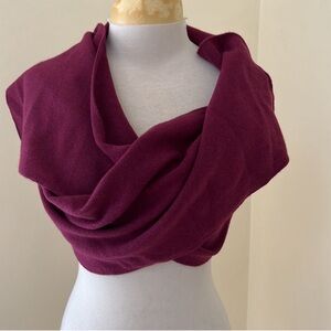 GARNET HILL burgundy cashmere cozy scarf